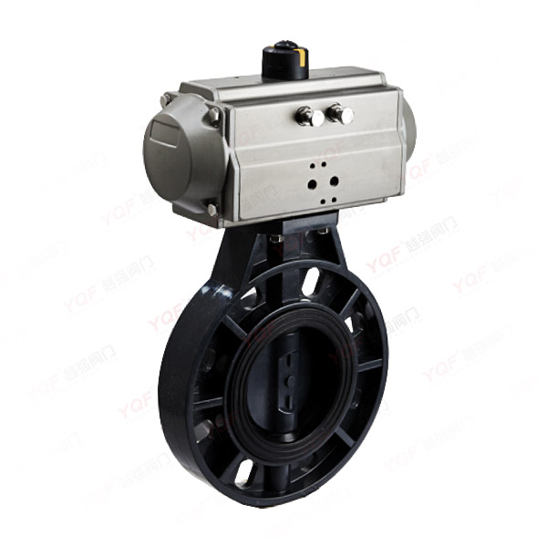 Pneumatic UPVC butterfly valve
