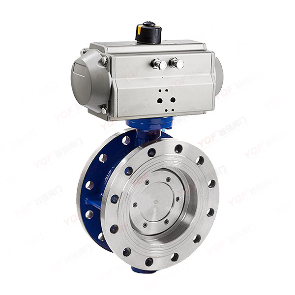 Pneumatic hard seal flanged butterfly valve