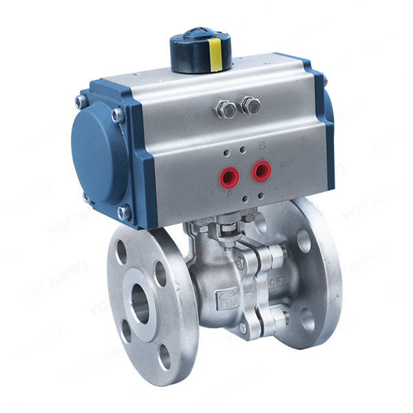 Pneumatic flanged ball valve