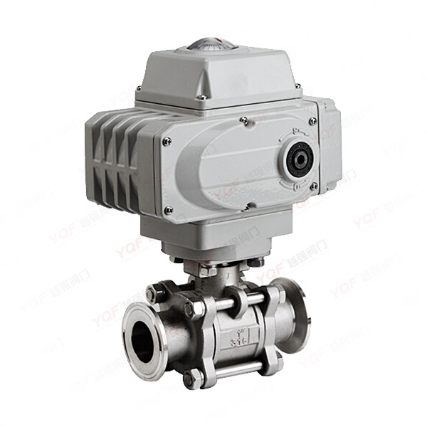 Electric three-piece quick-installation ball valve
