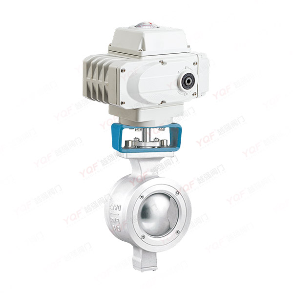 Electric V-type cut-off ball valve