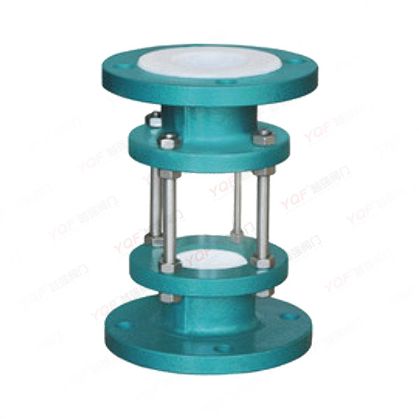 Fluorine-lined sight glass