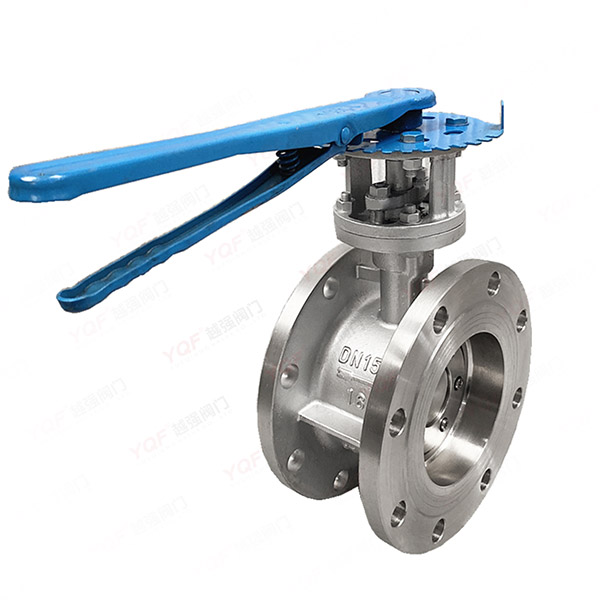 Manual flanged butterfly valve