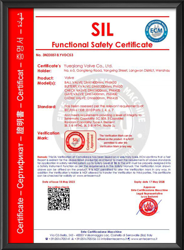 SIL certification