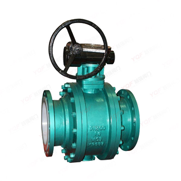 Fluorine-lined flange ball valve