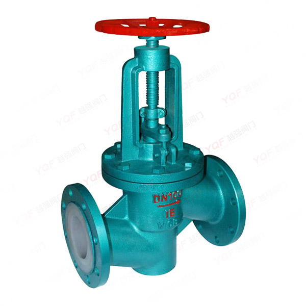 Fluorine-lined globe valve