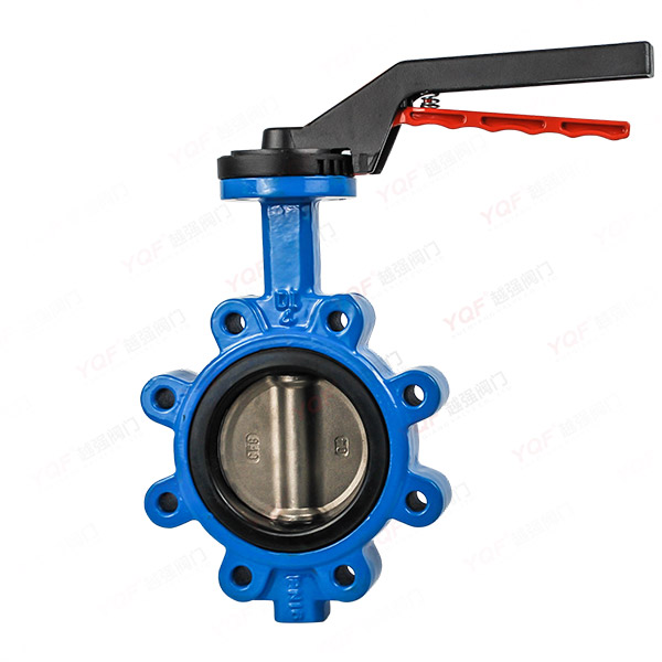 Manual rubber-lined wafer butterfly valve