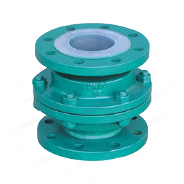 Fluorine-lined check valve