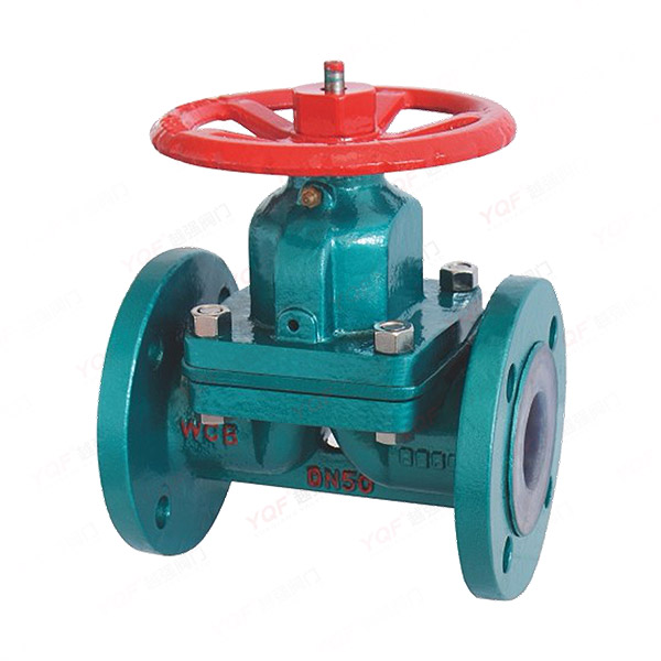 Fluorine-lined diaphragm valve